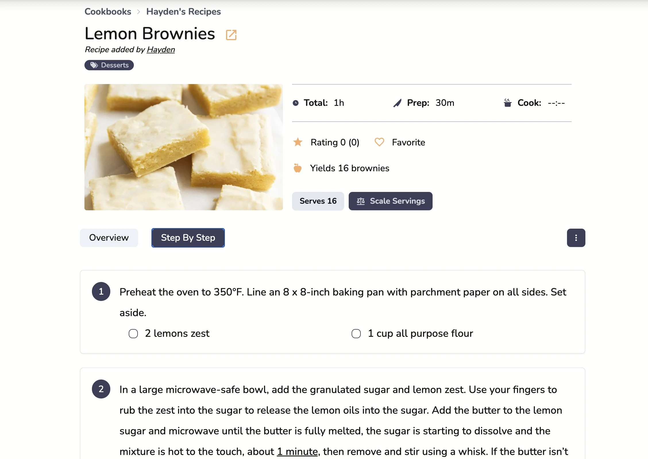 Clean, professional recipe layout showing what clients receive