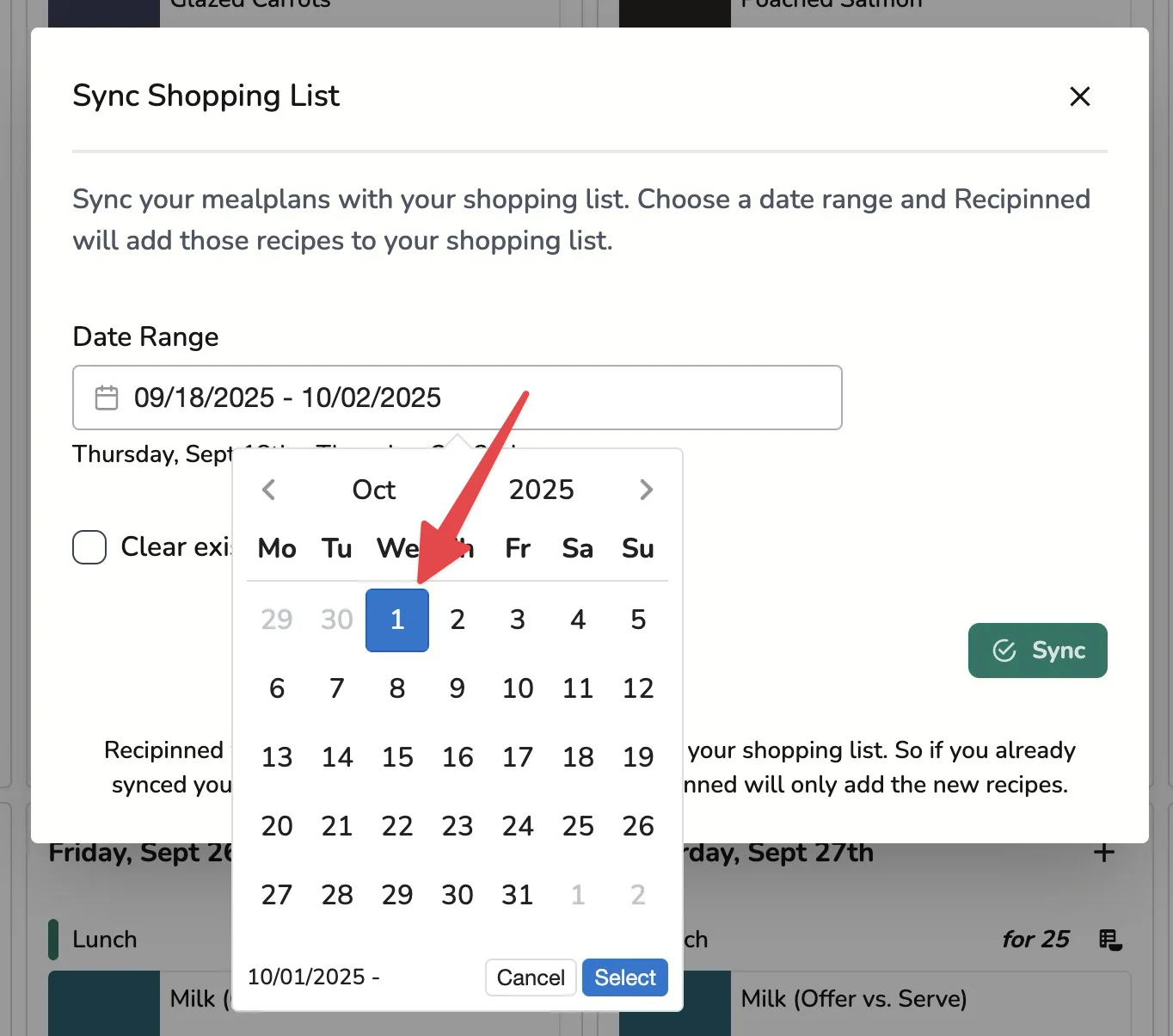 First Date Selection
