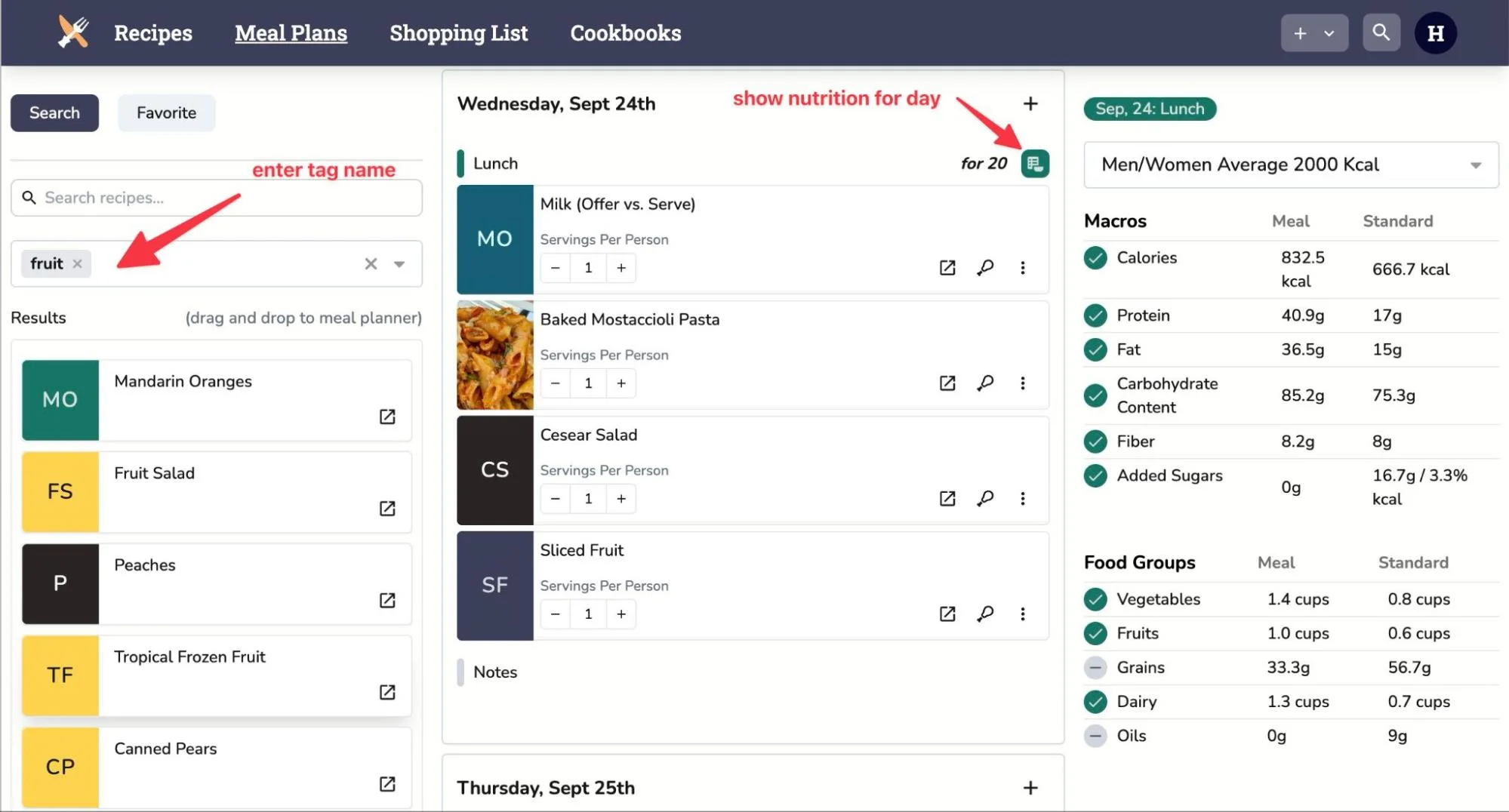 Recipe Search by Tag